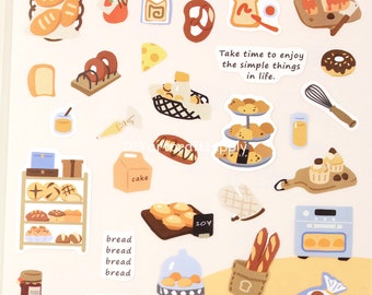 Naklejki na chleb z piekarni Kawaii, naklejki do scrapbookingu