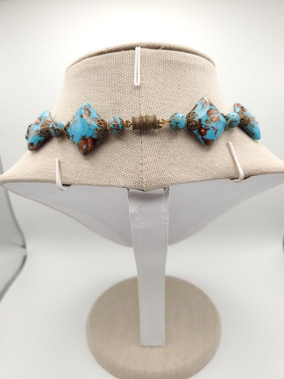 1960s Vintage Murano Glass Beads Turquoise A… Gem