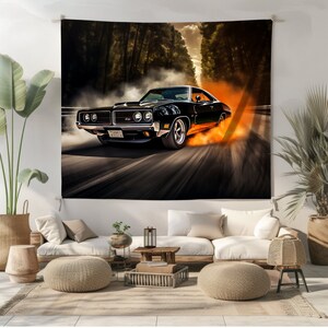 Car Tapestry Etsy