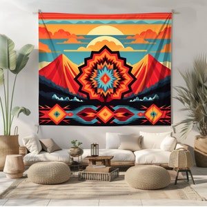 Aztec wall tapestry Etsy