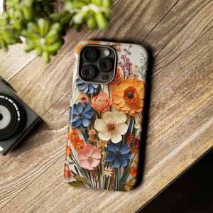 Aesthetic Wildflower Phone Case Phone Case For iPhone 15 14 13 Pro Max 12 Mini XR Galaxy S23 S22 3D Spring Floral Cottagecore Botanical