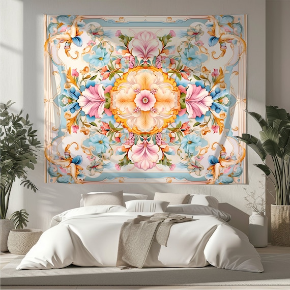 Floral wall tapestry sale