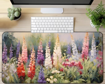 Vintage Schreibtischmatte Wildblumen Gemälde Cottagecore Matte Botanische Maus Unterlage Retro Schreibtischmatte Blumen Schreibtischunterlage Natur Schreibtischdeko