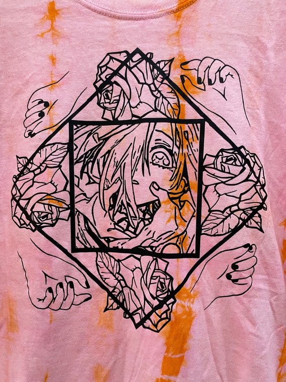 Handmade Anime Graphic Shirt - Roses and Hands - image 2