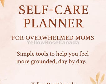 Self-Care Planner for Moms | Mental Health Journal (PDF Download)