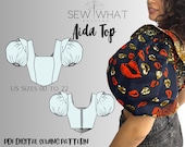 Aida puff sleeveTop Pattern|PDF sewing pattern |puff sleeve pattern|women sewing pattern|digital sewing pattern 13 sizes 00 to 22 US sizes