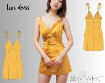 Lior dress pattern|women dress pattern|PDF sewing pattern|halter summer dress pattern|Halter dress sewing pattern|summer linen dress pattern