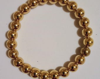 White Gold And Gold Hematite Bracelets