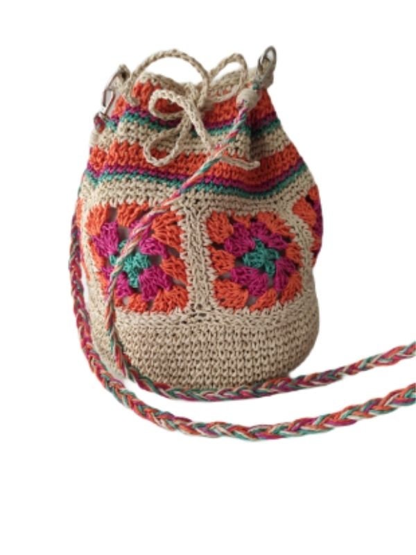 Bag Hat Set Beige Floral Hat Shoulder Bag Set Crochet - Etsy