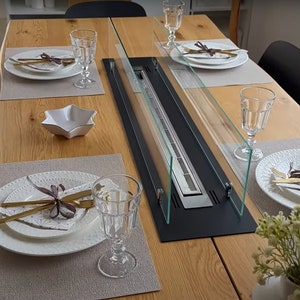 Chimenea de etanol para colocar en un mueble. Biochimenea de 990mm para mueble. Chimenea de bioetanol para TV de 100 cm.