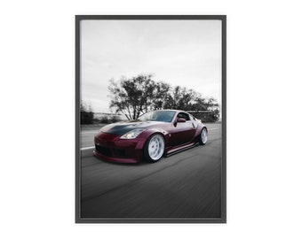 Nissan Poster with Wooden Frame