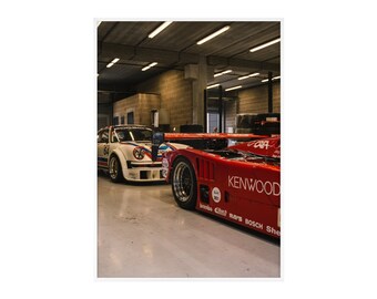 Poster Porsche con cornice in legno