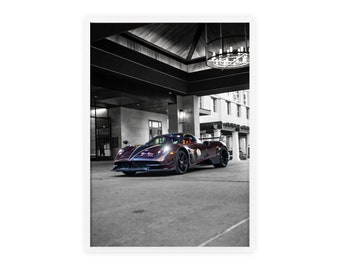 Pagani Poster with Wooden Frame
