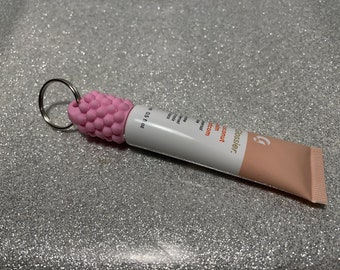 Glossier Bubble Schlüsselanhänger Kappe - Ersatzkappe für Glossier Lippenbalsam Halter - ChapCaddie Chapstick Halter Schlüsselanhänger inklusive