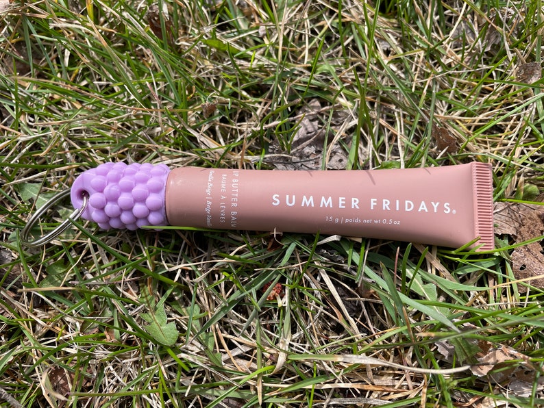 Summer Fridays Bubble Keychain Cap Replacement cap for Summer Fridays lip balm holder ChapCaddie Chapstick Holder Keyring Included image 4