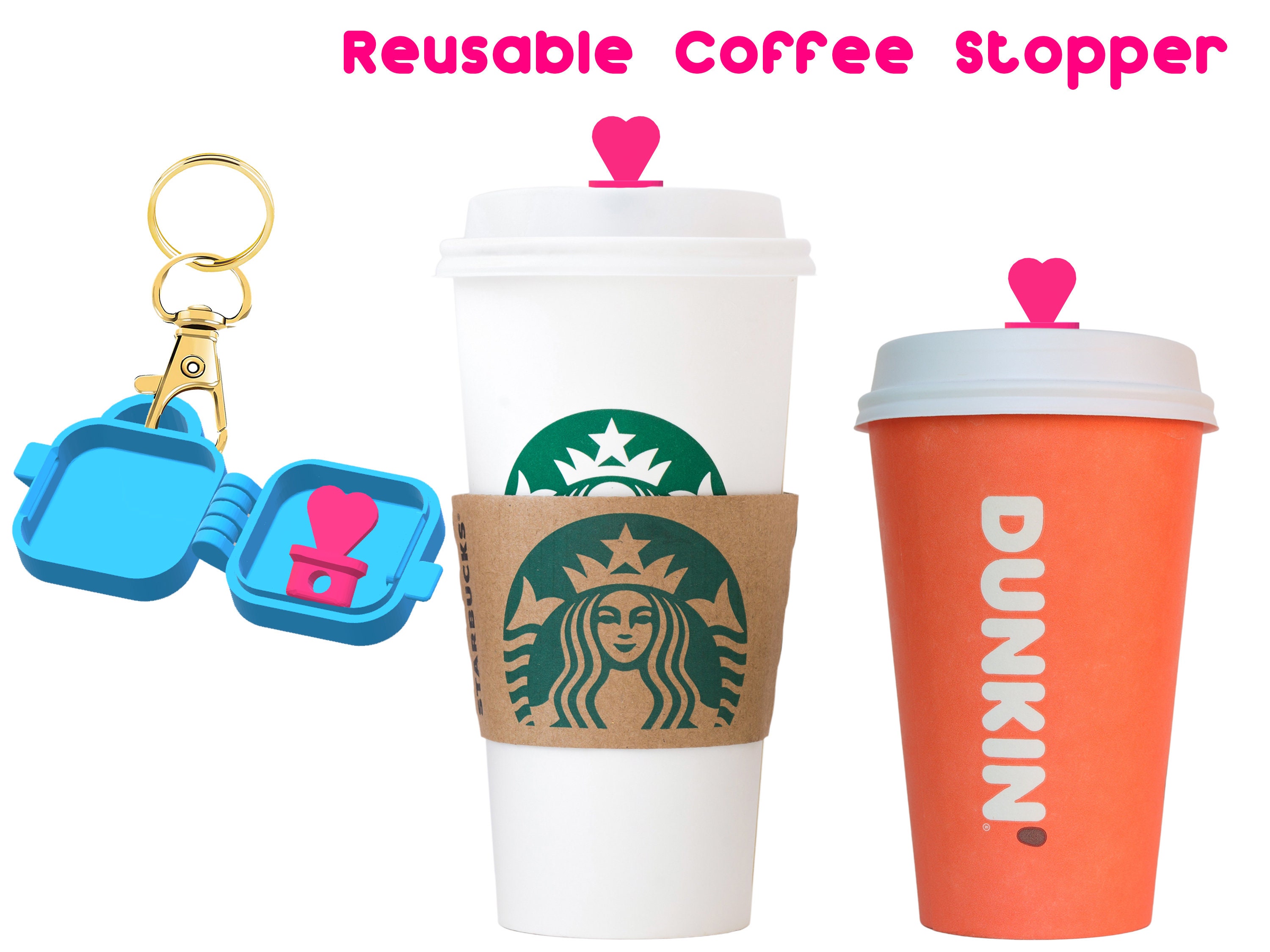 Reusable Coffee Stopper Case With Coffee Stopper! Compatible With