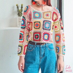 Sueter largo tejido a crochet 2025