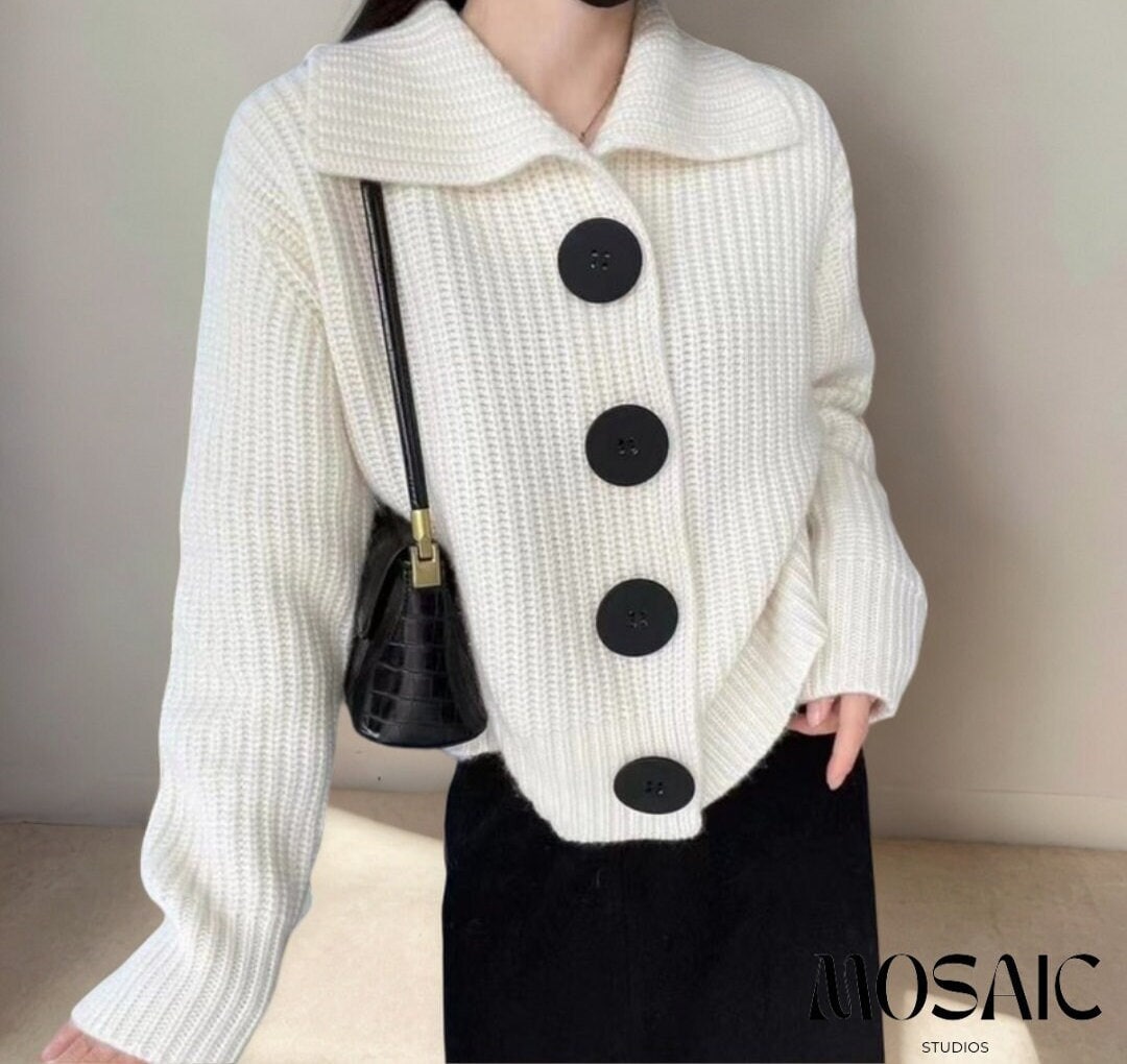 Cardigan big shop buttons