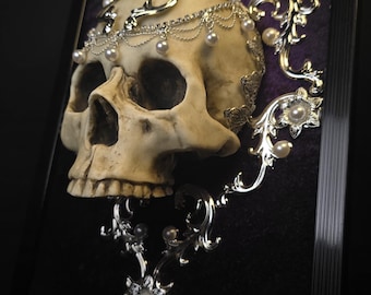 Handmade Skull, Home Decor, Nature Gothic Home Accessories, Dark Academia Victorian Interior, Wall Art Fantasy, Baroque Style, Halloween
