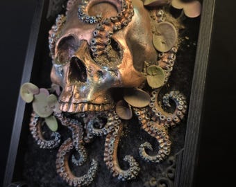 Handmade Skull Nature gothic home accessories dark academia victorian gothic interior three dimensional wall art wall art medieval baroque