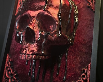 Handmade Skull Nature gothic home accessories dark academia victorian gothic interior three dimensional wall art wall art medieval baroque