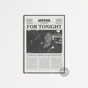 Giveon - For Tonight (Lyrics) 