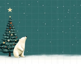 Sfondo digitale dell'orso polare, sfondo fotografico digitale dell