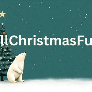 Polar Bear Digital Backdrop, Christmas Polar Bear Digital Photography Background, Instant Download, Winter Photography Backdrop