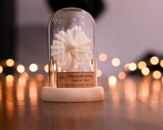 Orologio In Legno Con Incisione - Regalo Per 7° Anniversario Di Matrimonio Per Lui - Lana Simbolica - Cassa In Acciaio Nero