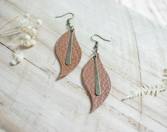 leather earring. leather jewelry gift, leather, jewelry