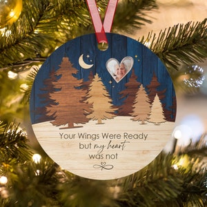 Custom Photo Memorial Ornament Memorial Day Gift Custom Memorial Gift Customized Ornament Dad Remembrance Memory Photo Christmas Ornament