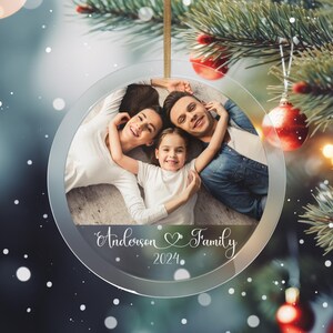 Family Photo Ornament Family Christmas Ornament Personalized Photo Ornament Family Keepsake Family Photo Gift Family Ornament Custom family