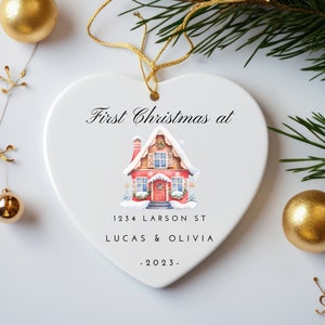First Christmas in our new home 2023 ornament, New home owners gift, Real state agent gift, new home owners gift 2023, Address Ornament 2023
