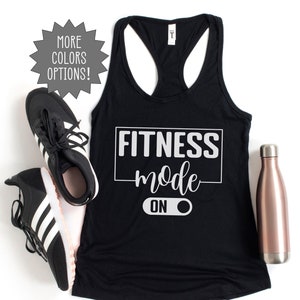 Fitness Mode On Tank Top Gym Pumpcover Shirt Gym Lovers Gifts Gym Rats Gifts Weightlifter Shirt Muscle Mommy Shirt Weightlifting Shirt Pump