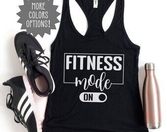 Fitness Mode On Tank Top Gym Pumpcover Shirt Gym Lovers Gifts Gym Rats Gifts Weightlifter Shirt Muscle Mommy Shirt Weightlifting Shirt Pump