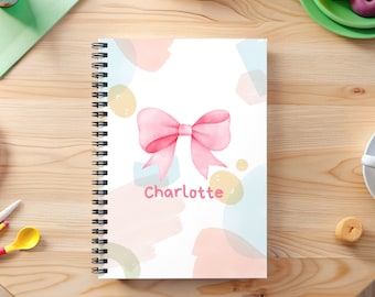 Back to School Notebook for Kids Personalized Notebook Custom Name Journal Teacher Notebook Personalized Notes Coquette Notebook for Teacher
