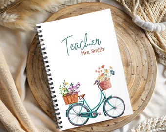 Personalized Teacher Notebook Custom Name Journal Teacher Gift Teacher Appreciation  Gift For Teacher Birthaday Personalized Gift Teacher