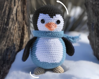 Penguin Crochet Pattern - Christmas Amigurumi Crocheting Pattern