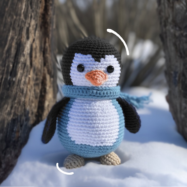 Penguin Crochet Pattern - Christmas Amigurumi Crocheting Pattern