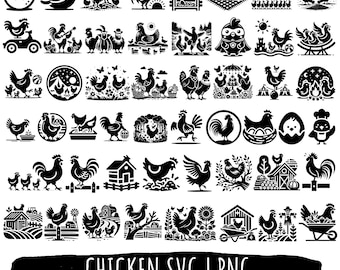 50 Chicken SVG | PNG
