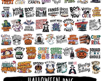 50 Halloween PNG | Sublimation Designs