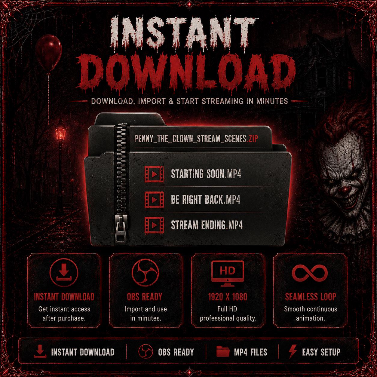 Horror Animated Stream Scenes | Twitch Starting Soon, Be Right Back ...