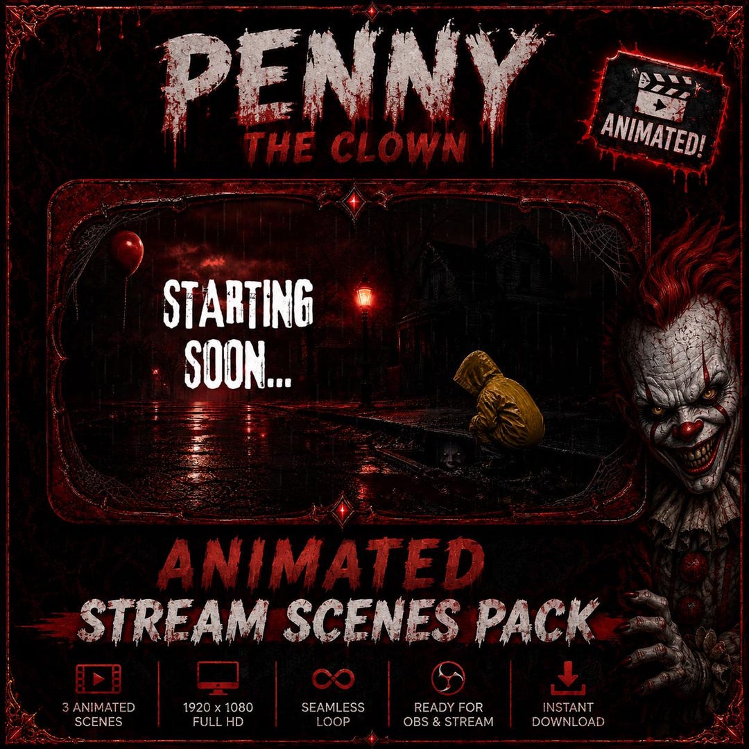 Horror Animated Stream Scenes | Twitch Starting Soon, Be Right Back ...