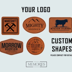 Business logo Patches, Custom Logo patches, Faux Leather Patch, adhesive patch iron on patch , Beanie Patch, Hat Patch, DIY iron on patch