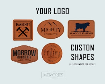 Business logo Patches, Custom Logo patches, Faux Leather Patch, adhesive patch iron on patch , Beanie Patch, Hat Patch, DIY iron on patch