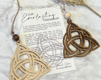 Friendship ornament, Everlasting Friendship, Celtic Knot Ornament, Friendship Gift, Car Charm,  Meaningful Gift, best friend ornament
