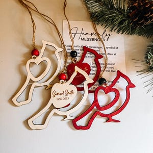 Cardinal Ornament, Heavenly Cardinal Story Ornament, In Loving Memory Gift, Grieving Gift, Remembrance Gift, Cardinal Christmas Ornament
