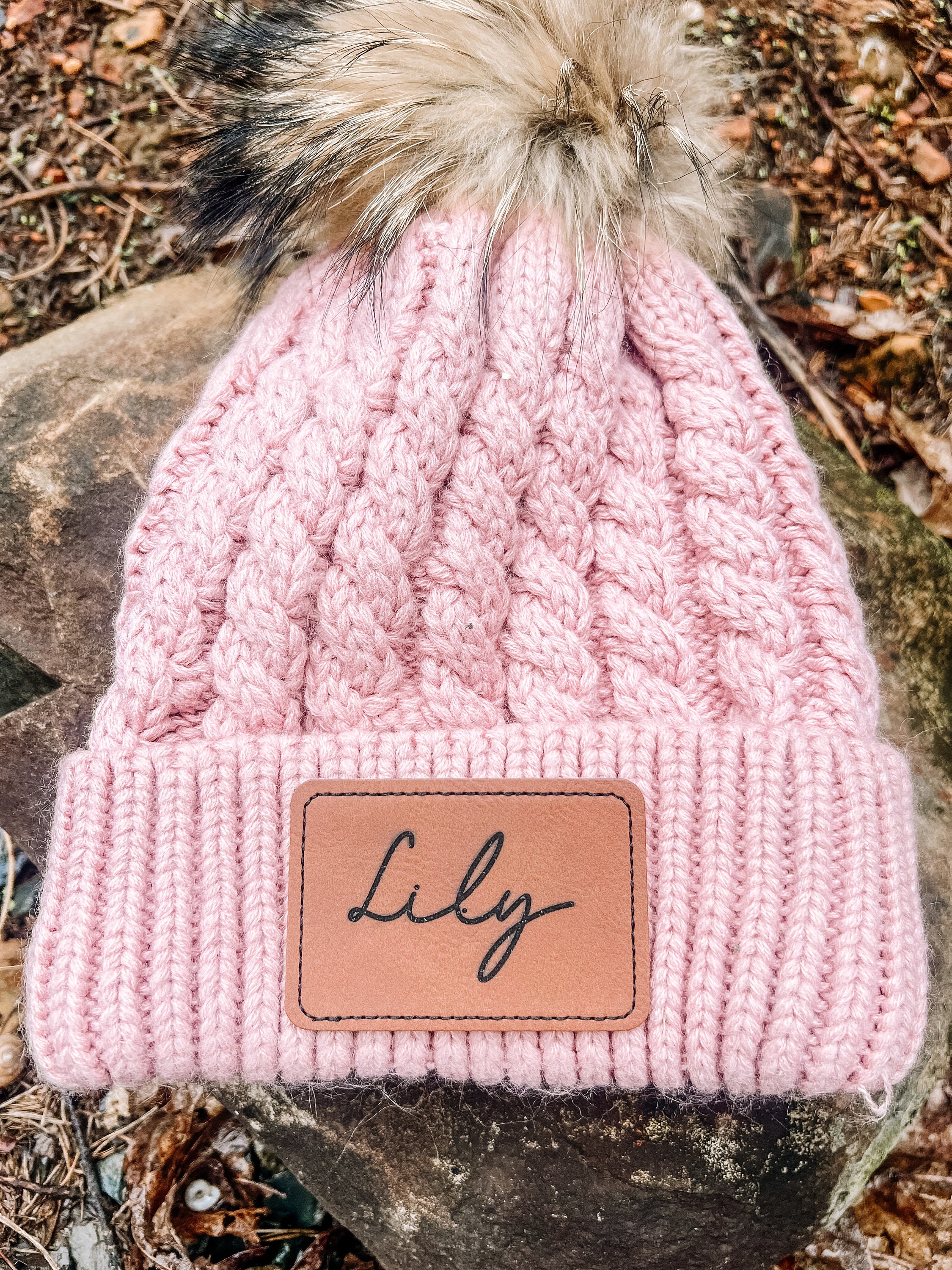 Personalized Name Patch Faux Leather, Adhesive Patch, Personalized Leather Patch, Beanie Patch, Hat Patch, Stocking Patch, Iron-On Patch