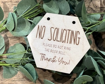 no soliciting sign, Do Not Ring the Door Bell Sign, Office Home Business Door, Please Do Not Ring Doorbell Signage, wood no soliciting sign