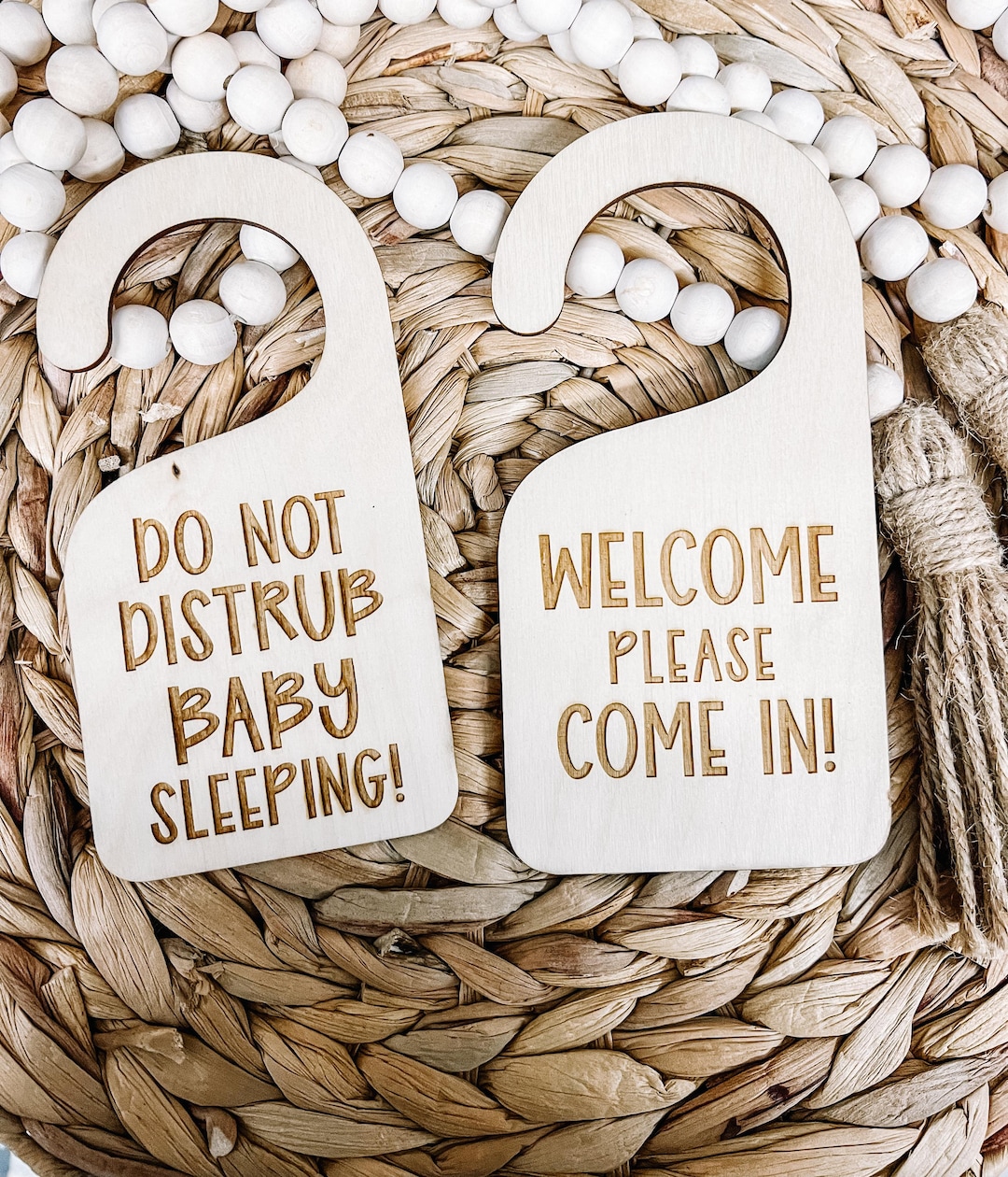 Sleeping Baby Door Hanger Sign, Do Not Disturb Sleeping Sign, Sleeping ...